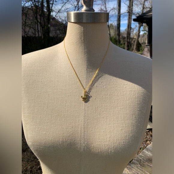 NWT Sterling Silver Plated Chain & Rocking Horse Alloy Metal Charm Neclace - Picture 3 of 7